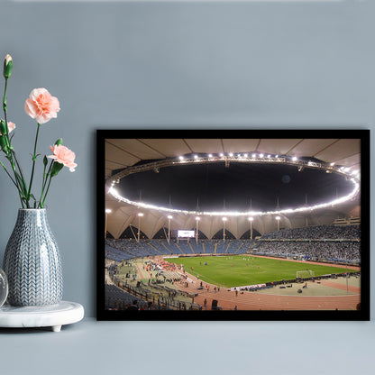 King Fahd International Stadium, Stadium Canvas, Sport Art, Gift for him, Framed Art Print Wall Decor, Picture Framed