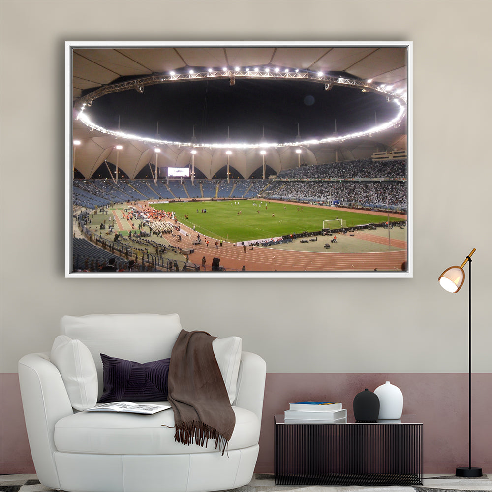King Fahd International Stadium, Stadium Canvas, Sport Art, Framed Canvas Print Wall Art, Floating Frame