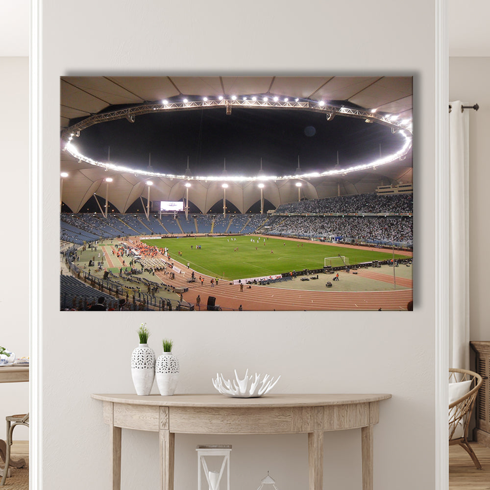 King Fahd International Stadium, Stadium Canvas, Sport Art, Gift for him, Man Cave Decor, Art Print, Canvas Print Wall Art