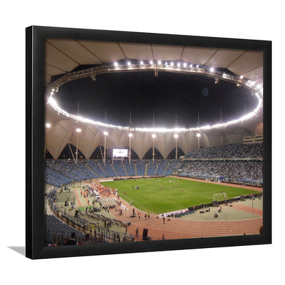 King Fahd International Stadium, Stadium Canvas, Sport Art, Gift for him, Framed Art Print Wall Decor, Picture Framed