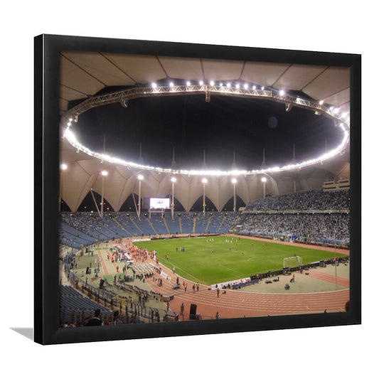 King Fahd International Stadium, Stadium Canvas, Sport Art, Gift for him, Framed Art Print Wall Decor, Picture Framed