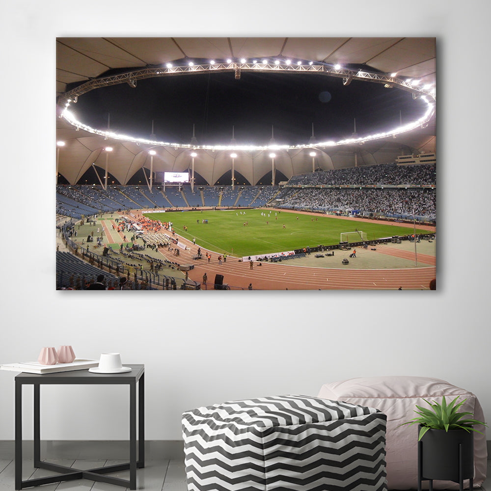 King Fahd International Stadium, Stadium Canvas, Sport Art, Gift for him, Man Cave Decor, Art Print, Canvas Print Wall Art