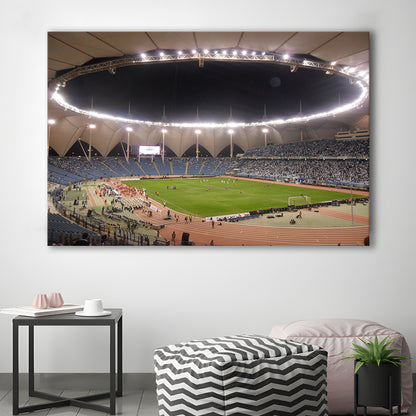 King Fahd International Stadium, Stadium Canvas, Sport Art, Gift for him, Man Cave Decor, Art Print, Canvas Print Wall Art