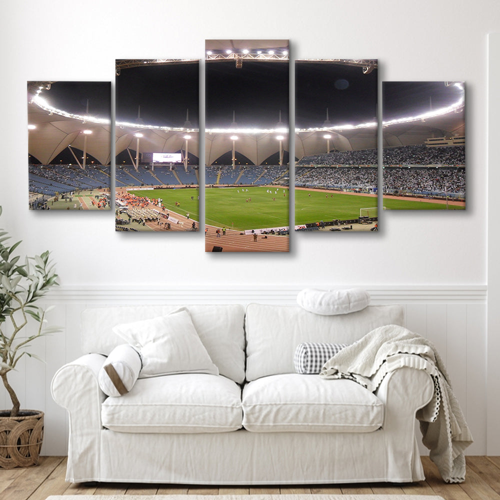 King Fahd International Stadium, Stadium Canvas, Sport Art, Gift for him, 5 Panel, Large Canvas, Canvas Print Wall Art