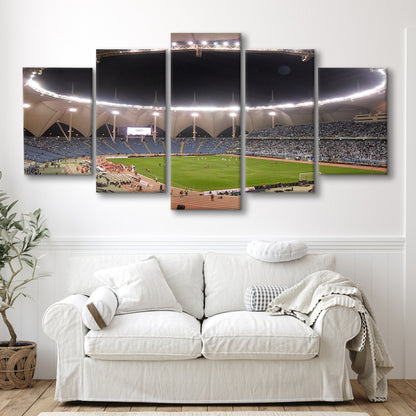 King Fahd International Stadium, Stadium Canvas, Sport Art, Gift for him, 5 Panel, Large Canvas, Canvas Print Wall Art