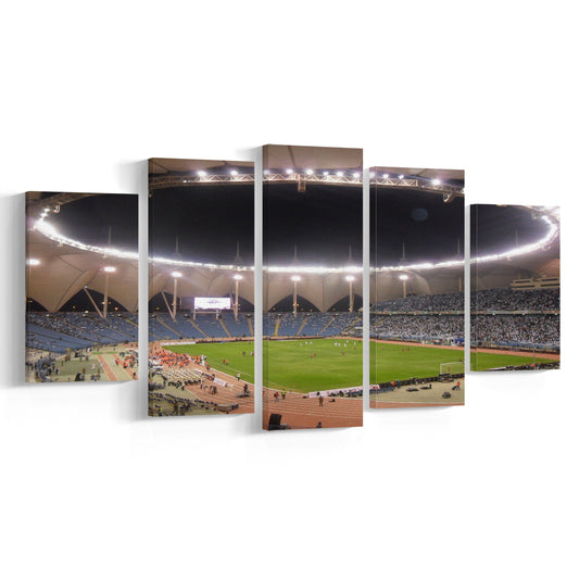 King Fahd International Stadium, Stadium Canvas, Sport Art, Gift for him, 5 Panel, Large Canvas, Canvas Print Wall Art