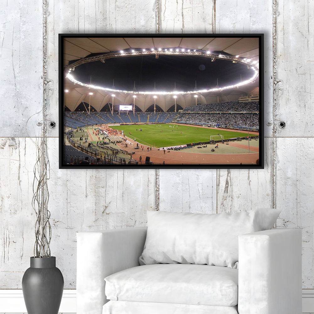 King Fahd International Stadium, Stadium Canvas, Sport Art, Framed Canvas Print Wall Art, Floating Frame