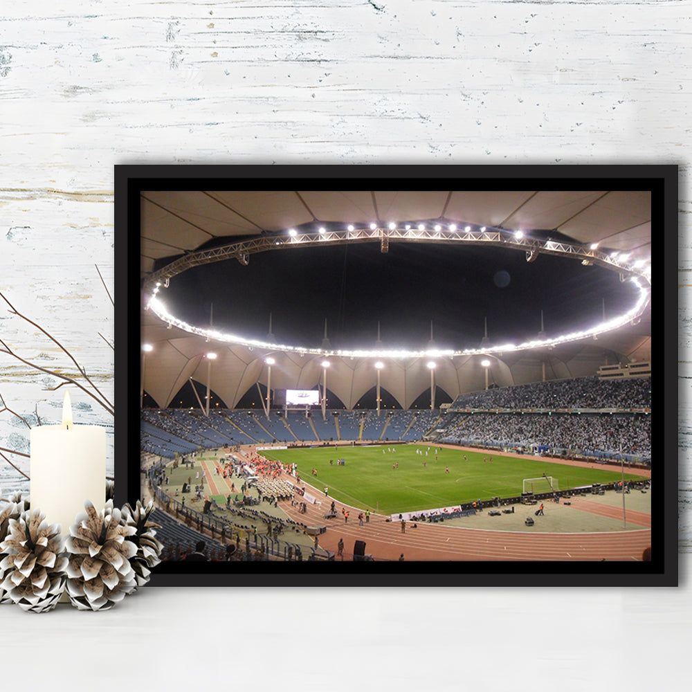 King Fahd International Stadium, Stadium Canvas, Sport Art, Framed Canvas Print Wall Art, Floating Frame