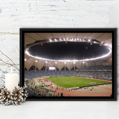 King Fahd International Stadium, Stadium Canvas, Sport Art, Framed Canvas Print Wall Art, Floating Frame