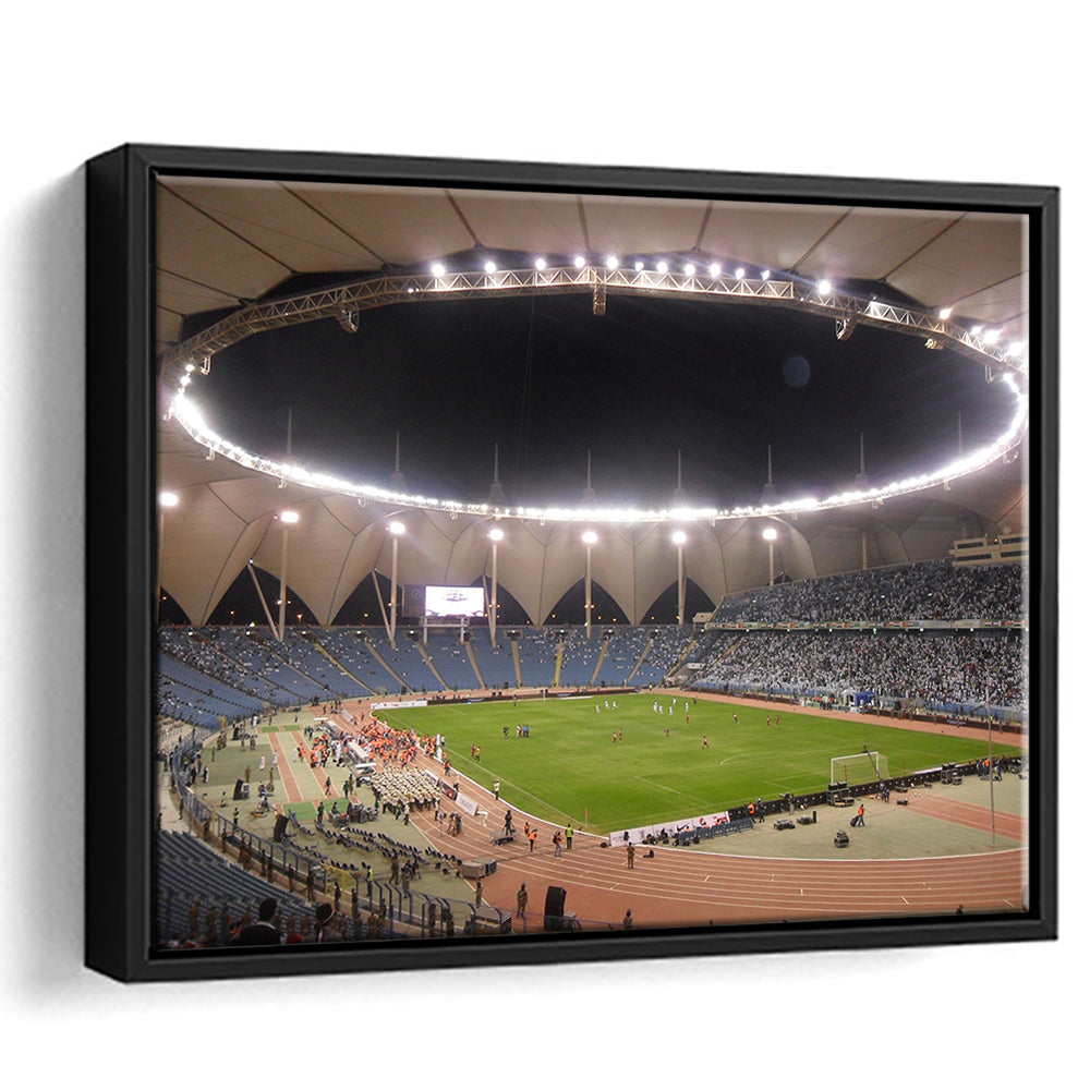 King Fahd International Stadium, Stadium Canvas, Sport Art, Framed Canvas Print Wall Art, Floating Frame