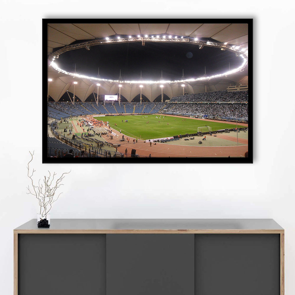 King Fahd International Stadium, Stadium Canvas, Sport Art, Gift for him, Framed Art Print Wall Decor, Picture Framed
