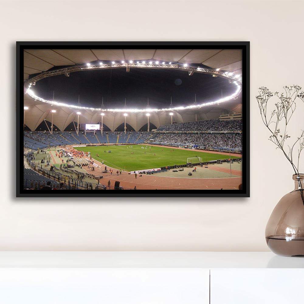 King Fahd International Stadium, Stadium Canvas, Sport Art, Framed Canvas Print Wall Art, Floating Frame