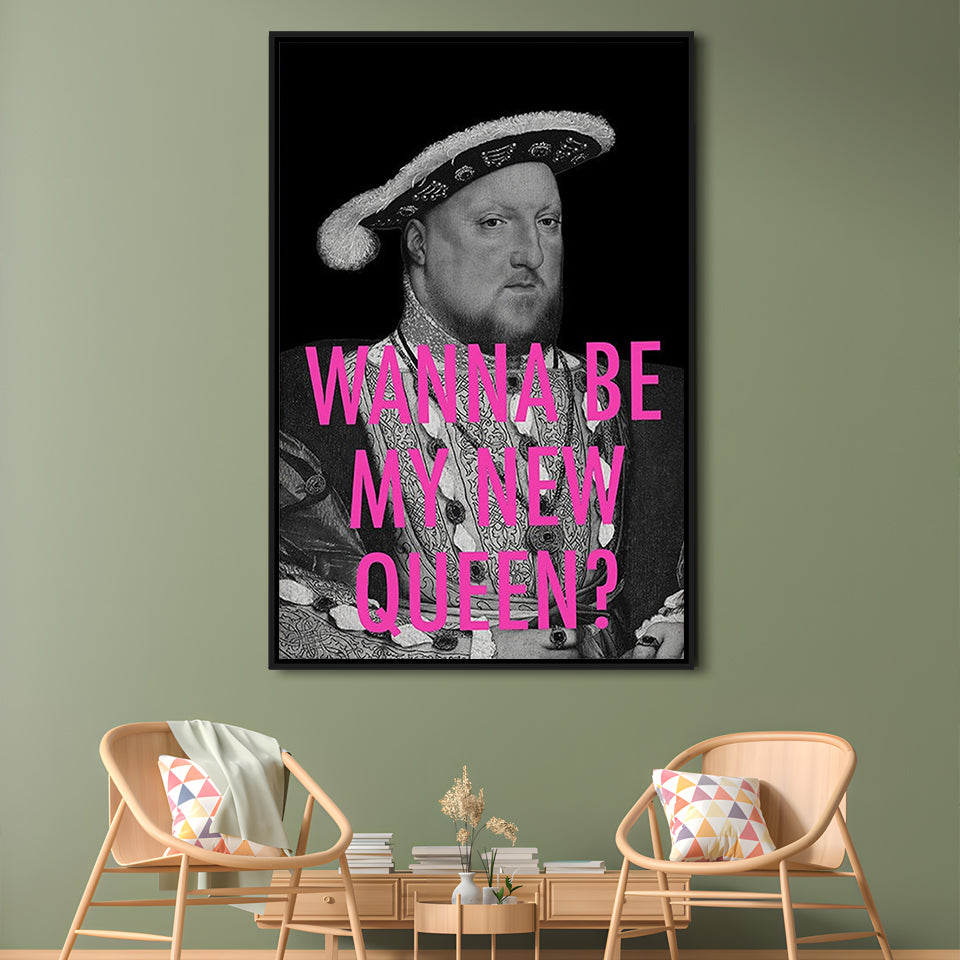 King Henry Viii, Floating Framed Canvas Art Print,, Framed Canvas Prints Wall Art