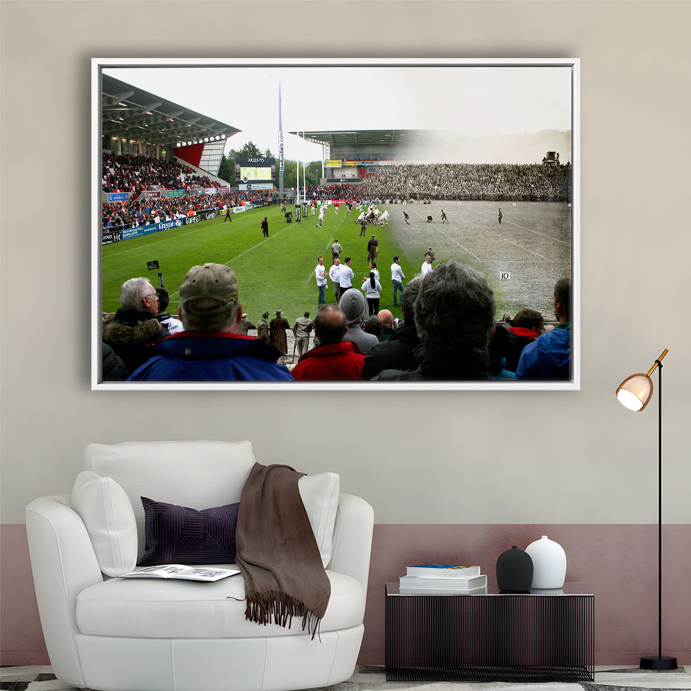 King Span Stadium, Stadium Canvas, Sport Art, Framed Canvas Print Wall Art, Floating Frame