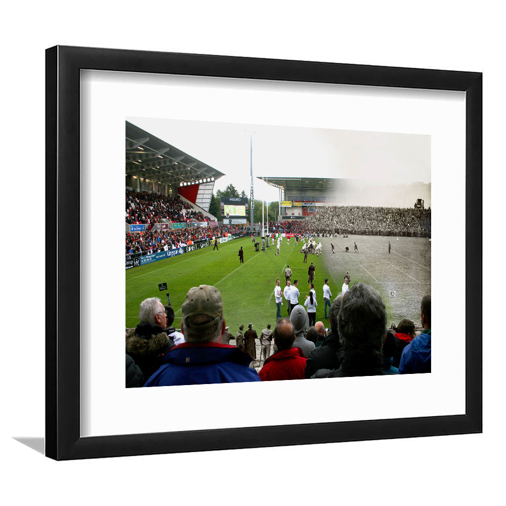 King Span Stadium, Stadium Canvas, Sport Art, Gift for him, White Border Framed Art Print Wall Decor