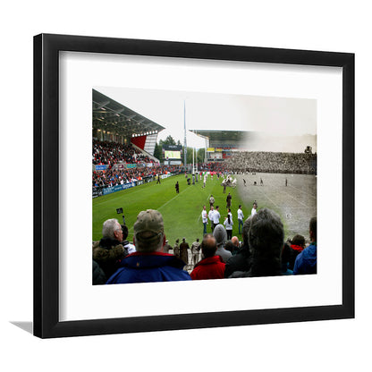 King Span Stadium, Stadium Canvas, Sport Art, Gift for him, White Border Framed Art Print Wall Decor