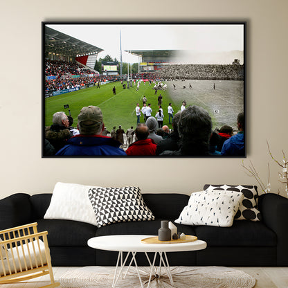King Span Stadium, Stadium Canvas, Sport Art, Framed Canvas Print Wall Art, Floating Frame