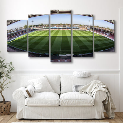 Kingsholm Stadium, Stadium Canvas, Sport Art, Gift for him, 5 Panel, Large Canvas, Canvas Print Wall Art