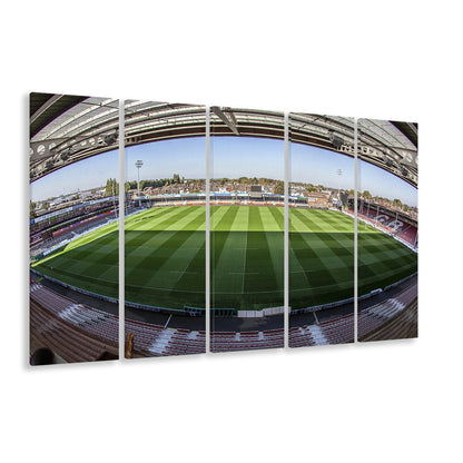 Kingsholm Stadium, Stadium Canvas, Sport Art, 5 Panel B, Extra Large Canvas, Canvas Print Wall Art