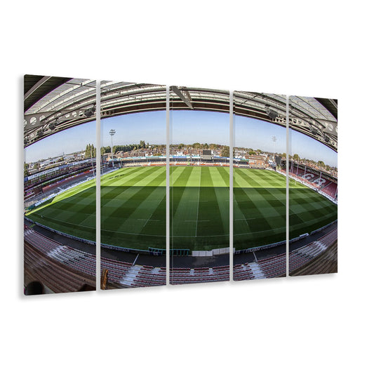 Kingsholm Stadium, Stadium Canvas, Sport Art, 5 Panel B, Extra Large Canvas, Canvas Print Wall Art