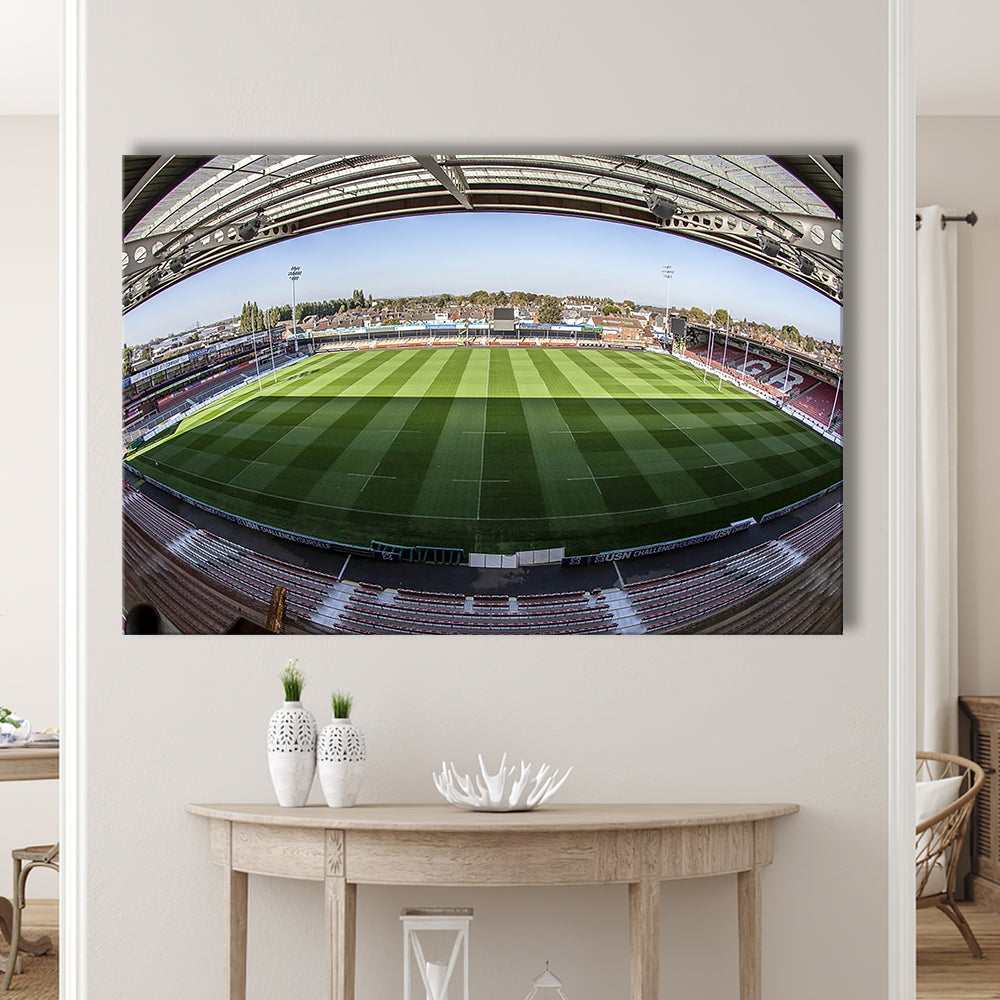 Kingsholm Stadium, Stadium Canvas, Sport Art, Gift for him, Man Cave Decor, Art Print, Canvas Print Wall Art