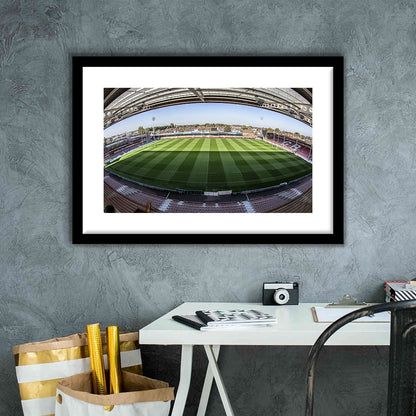 Kingsholm Stadium, Stadium Canvas, Sport Art, Gift for him, White Border Framed Art Print Wall Decor