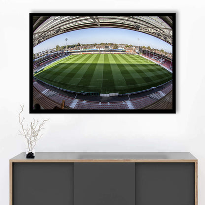Kingsholm Stadium, Stadium Canvas, Sport Art, Gift for him, Framed Art Print Wall Decor, Picture Framed
