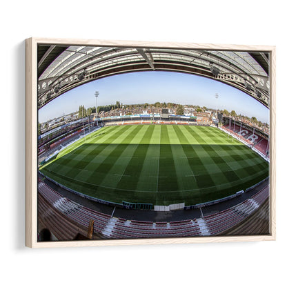Kingsholm Stadium, Stadium Canvas, Sport Art, Framed Canvas Print Wall Art, Floating Frame