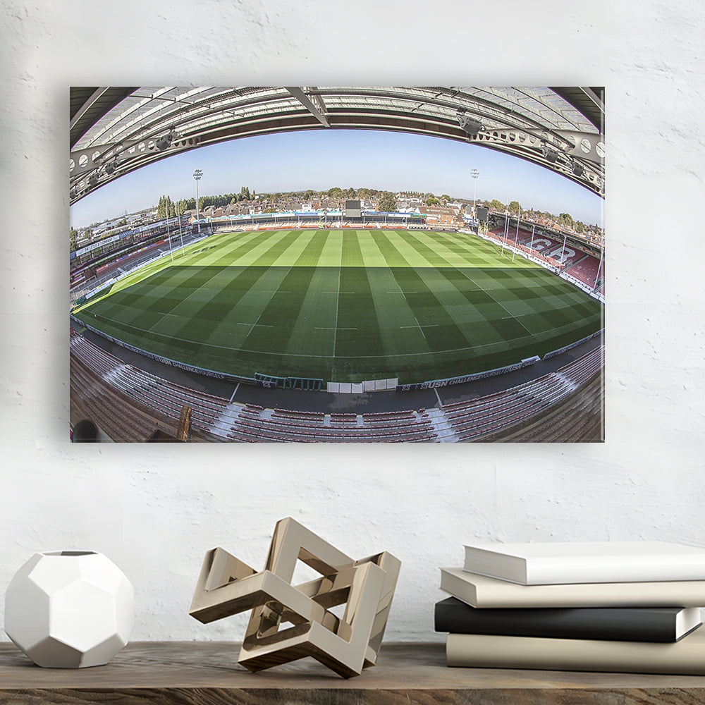 Kingsholm Stadium, Stadium Canvas, Sport Art, Gift for him, Man Cave Decor, Art Print, Canvas Print Wall Art