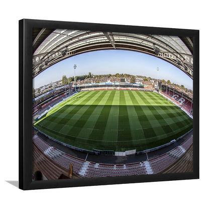 Kingsholm Stadium, Stadium Canvas, Sport Art, Gift for him, Framed Art Print Wall Decor, Picture Framed