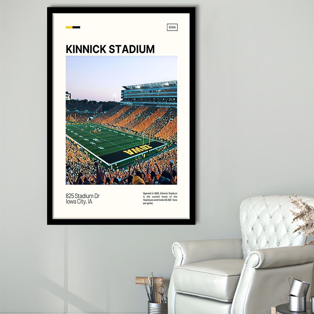 Kinnick Stadium Print, Iowa Hawkeyes Stadium Art, Gifts for him, Sport Art, Framed Art Print Wall Decor