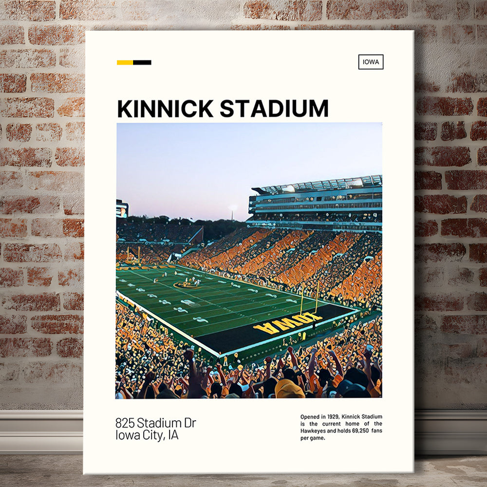 Kinnick Stadium Print, Iowa Hawkeyes Stadium Canvas Art, Fan Gifts, Sport Art, Canvas Print Wall Art