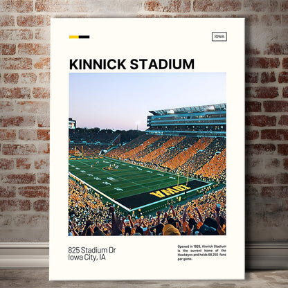 Kinnick Stadium Print, Iowa Hawkeyes Stadium Canvas Art, Fan Gifts, Sport Art, Canvas Print Wall Art