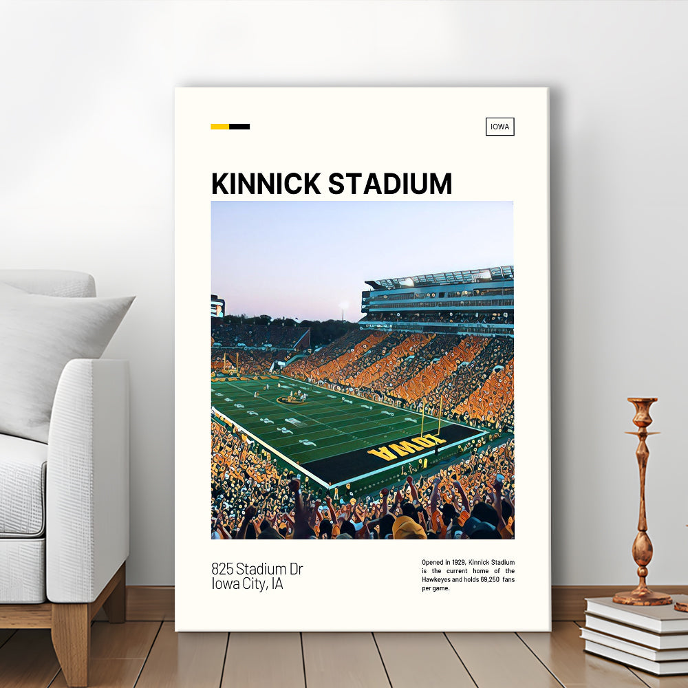 Kinnick Stadium Print, Iowa Hawkeyes Stadium Canvas Art, Fan Gifts, Sport Art, Canvas Print Wall Art