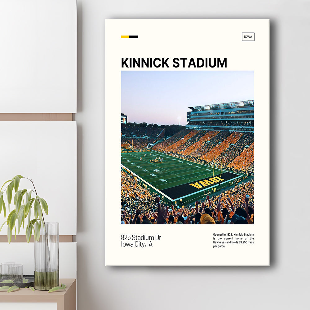 Kinnick Stadium Print, Iowa Hawkeyes Stadium Canvas Art, Fan Gifts, Sport Art, Canvas Print Wall Art