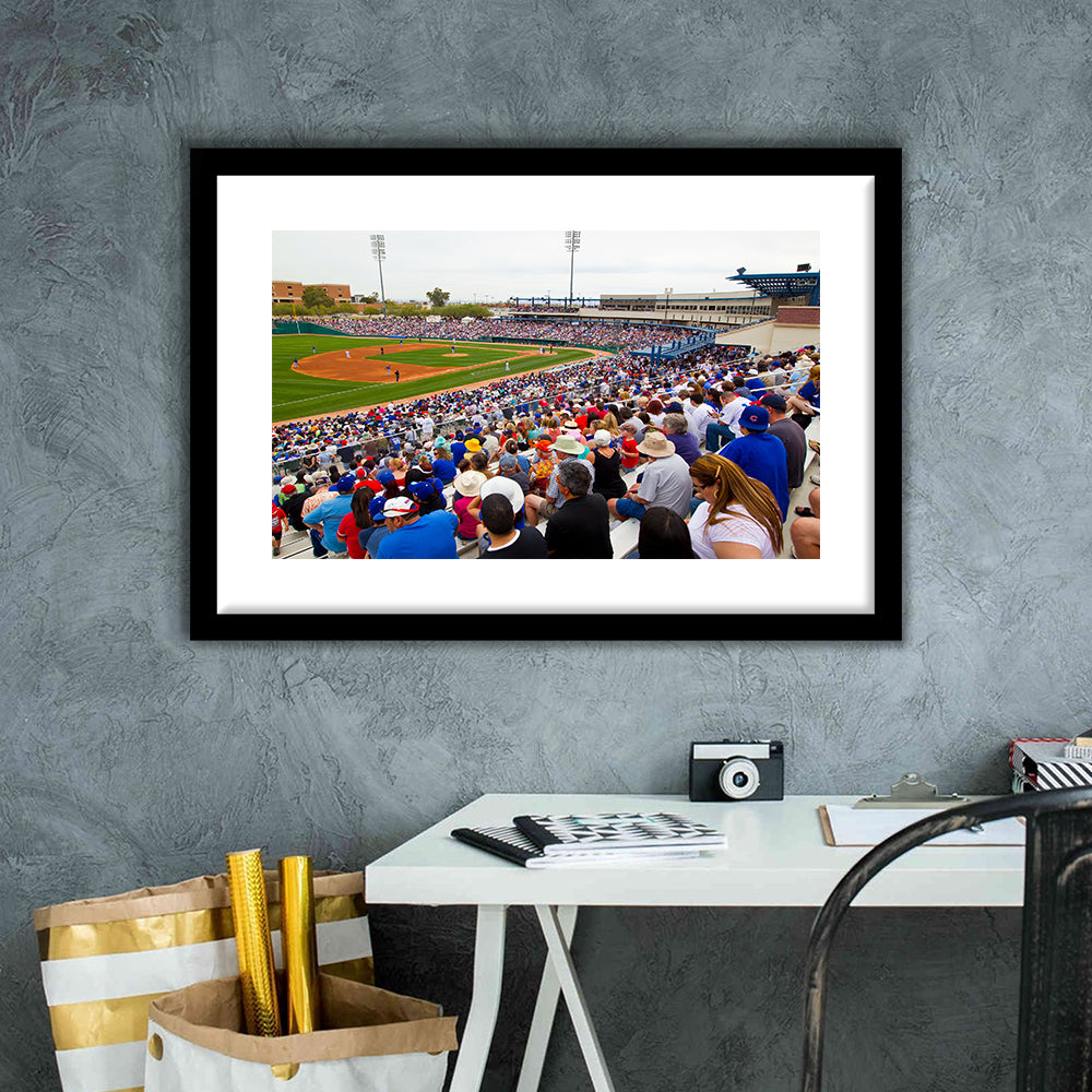 Kino Veterans Memorial, Stadium Canvas, Sport Art, Gift for him, White Border Framed Art Print Wall Decor