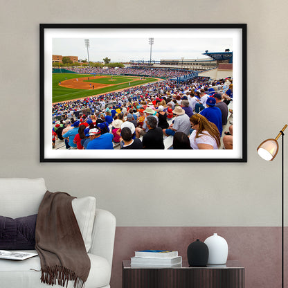 Kino Veterans Memorial, Stadium Canvas, Sport Art, Gift for him, White Border Framed Art Print Wall Decor