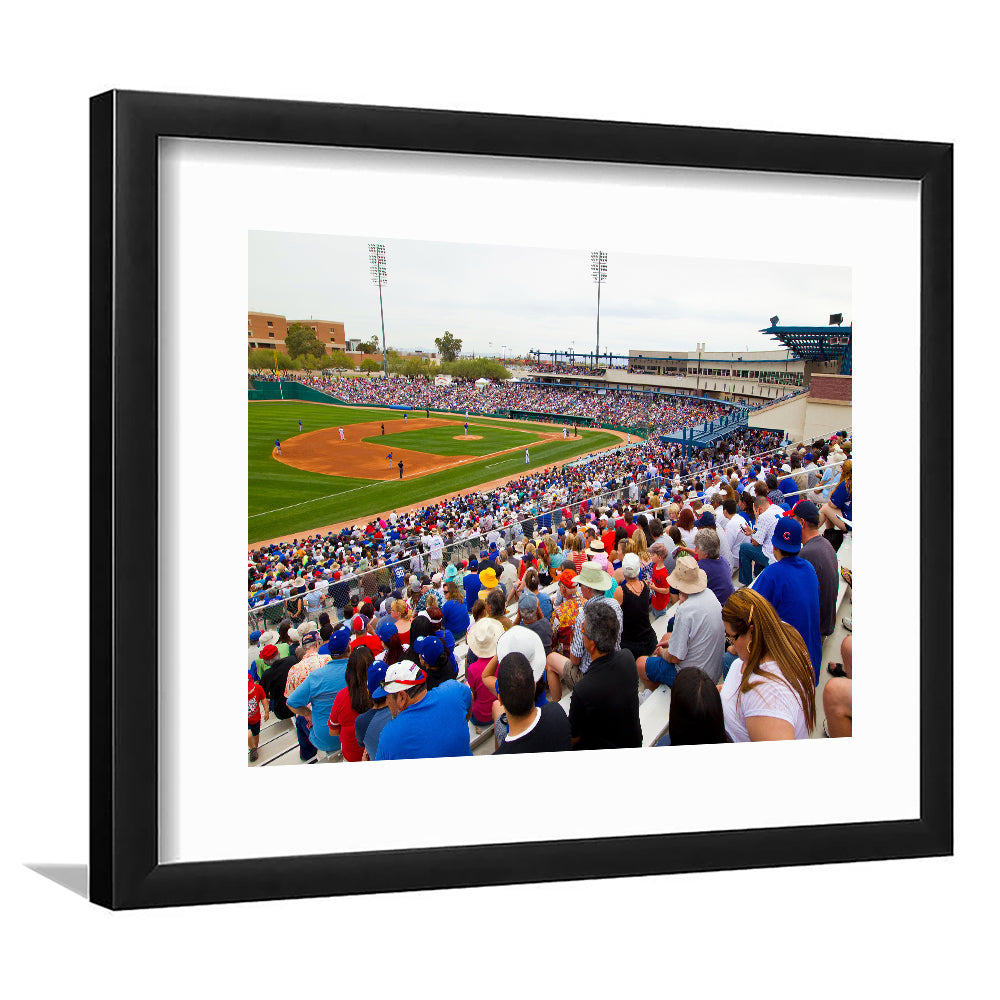 Kino Veterans Memorial, Stadium Canvas, Sport Art, Gift for him, White Border Framed Art Print Wall Decor