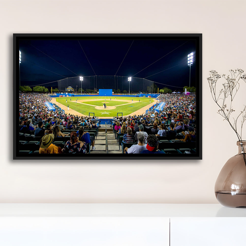 Kino Veterans Memorial Stadium, Stadium Canvas, Sport Art, Framed Canvas Print Wall Art, Floating Frame