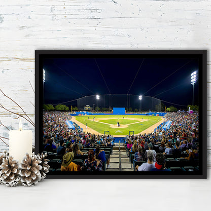 Kino Veterans Memorial Stadium, Stadium Canvas, Sport Art, Framed Canvas Print Wall Art, Floating Frame