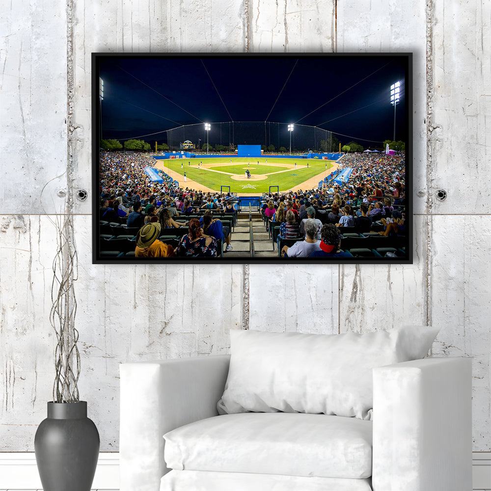 Kino Veterans Memorial Stadium, Stadium Canvas, Sport Art, Framed Canvas Print Wall Art, Floating Frame