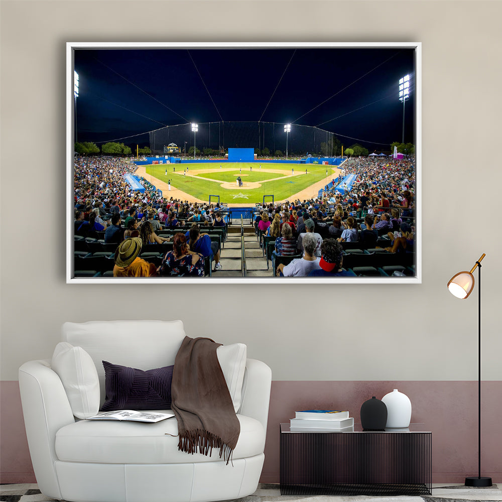 Kino Veterans Memorial Stadium, Stadium Canvas, Sport Art, Framed Canvas Print Wall Art, Floating Frame