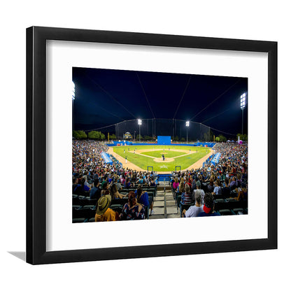 Kino Veterans Memorial Stadium, Stadium Canvas, Sport Art, Gift for him, White Border Framed Art Print Wall Decor