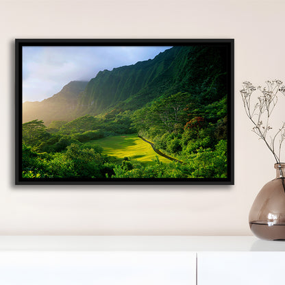 Koolau Golf Club Hole 15 Koolau Golf Courses, Hawaii, Floating Framed Canvas Print Wall Art
