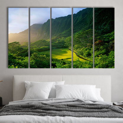 Koolau Golf Club Hole 15 Koolau Golf Courses, Hawaii, Golf Art Print, Extra Large Canvas Print Wall Art