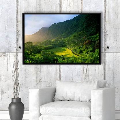 Koolau Golf Club Hole 15 Koolau Golf Courses, Hawaii, Floating Framed Canvas Print Wall Art