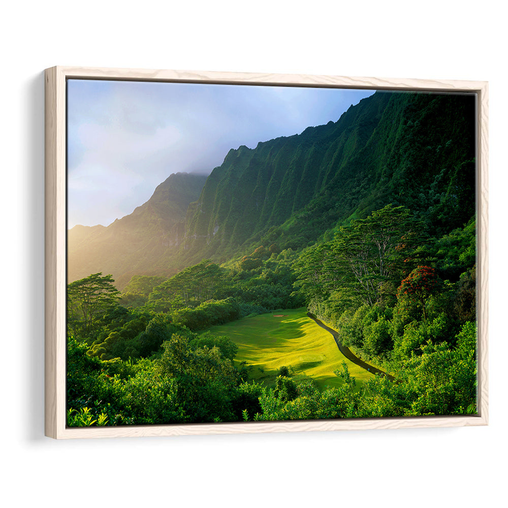 Koolau Golf Club Hole 15 Koolau Golf Courses, Hawaii, Floating Framed Canvas Print Wall Art