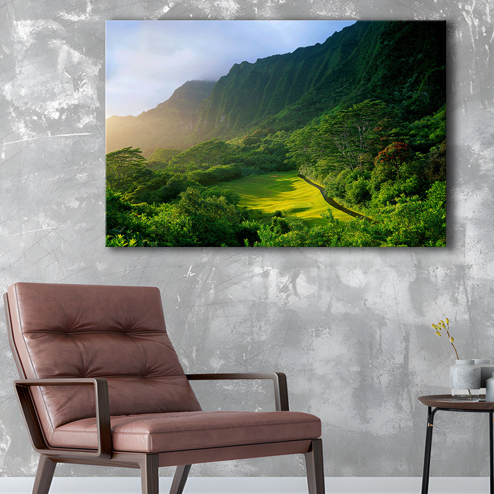 Koolau Golf Club Hole 15 Koolau Golf Courses, Hawaii, Golf Art Print,Gifts Golf Lover