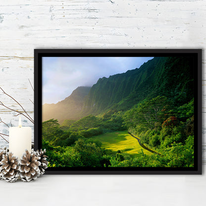 Koolau Golf Club Hole 15 Koolau Golf Courses, Hawaii, Floating Framed Canvas Print Wall Art