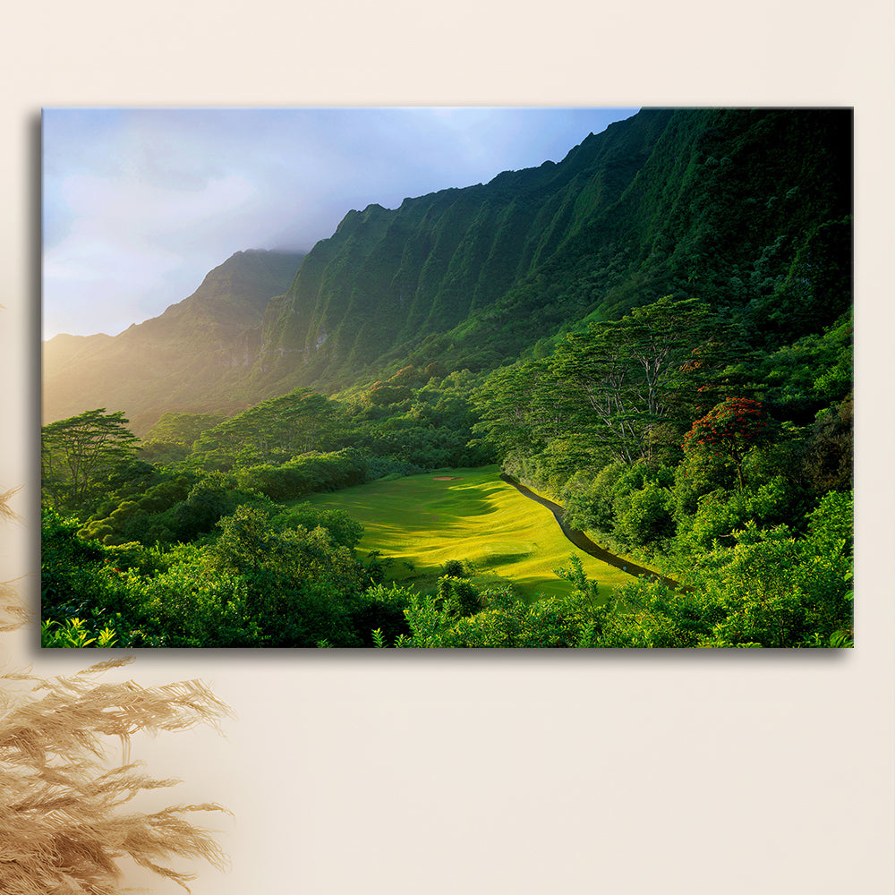Koolau Golf Club Hole 15 Koolau Golf Courses, Hawaii, Golf Art Print,Gifts Golf Lover